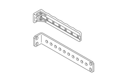 4 metal stand off brackets for data center|chatsworth rack support brackets.